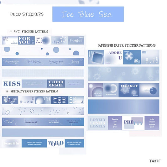 DECO LONG STICKER- Ice Blue Sea – CPJ345