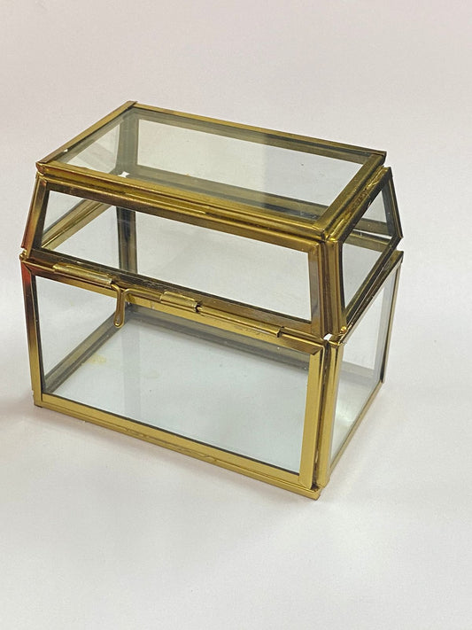 Vintage Glass Box – 4 x 2.5 inch – FREE SHIPPING