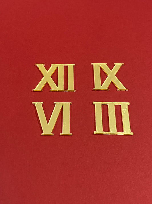 Acrylic Roman numbers – Gold