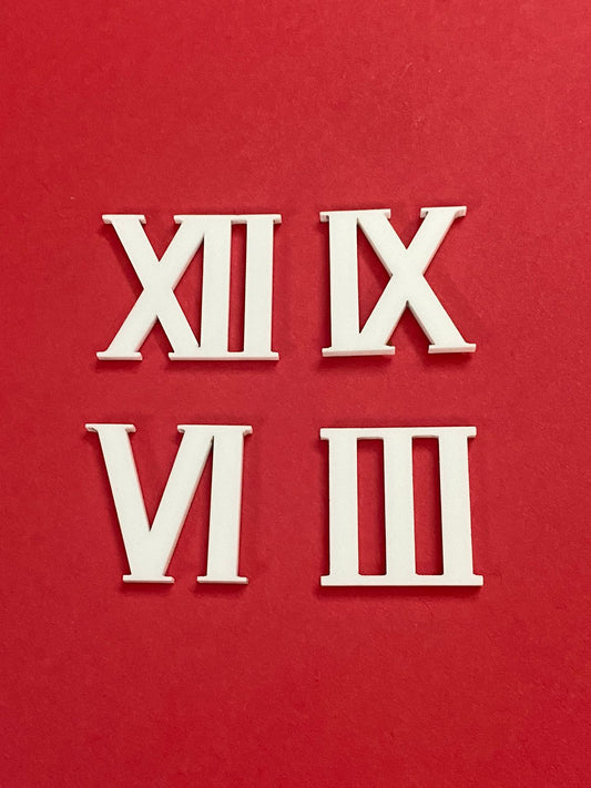 Acrylic Roman numbers – White
