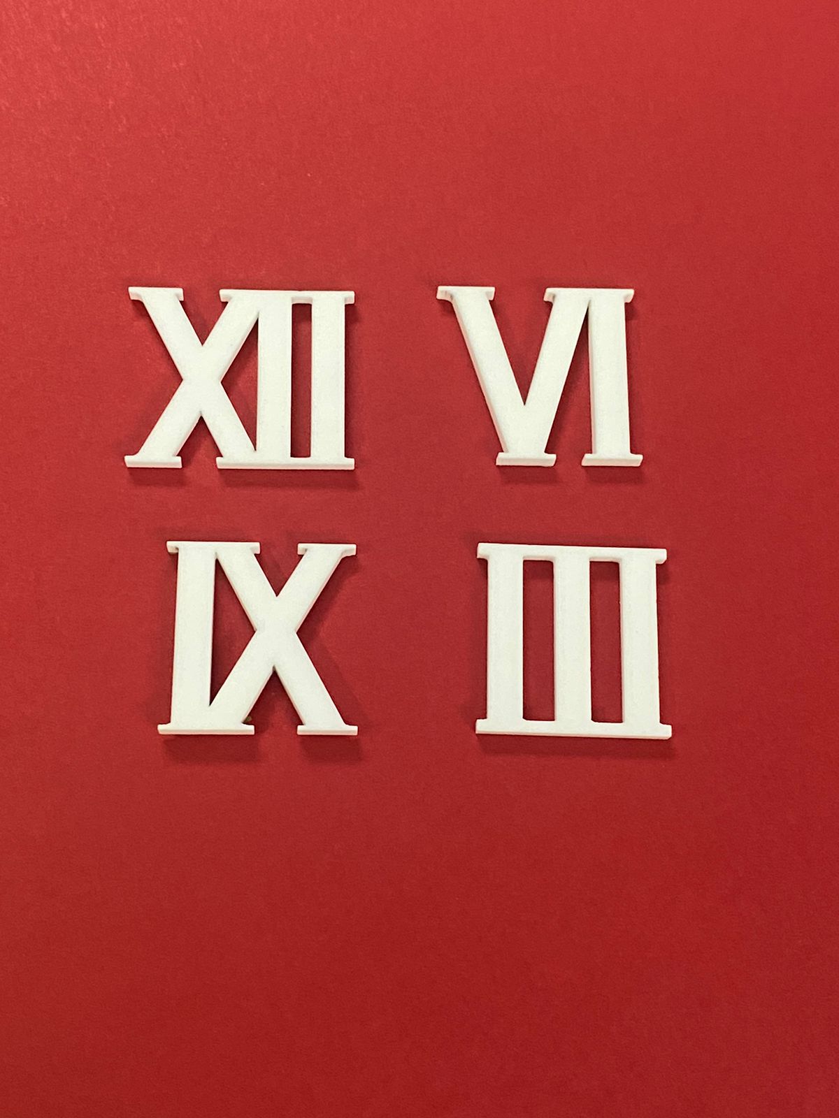 Acrylic Roman numbers – White