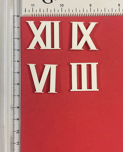 Acrylic Roman numbers – White