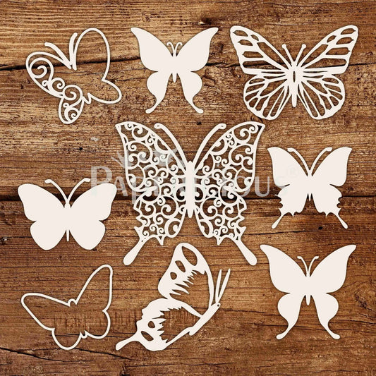 Butterfly – 6×6 Inch Laser Cut Collage Chipboard (1.4mm)