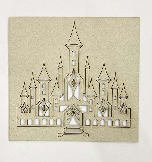 Castle – 6×6 Inch Laser Cut Collage Chipboard (1.4mm)