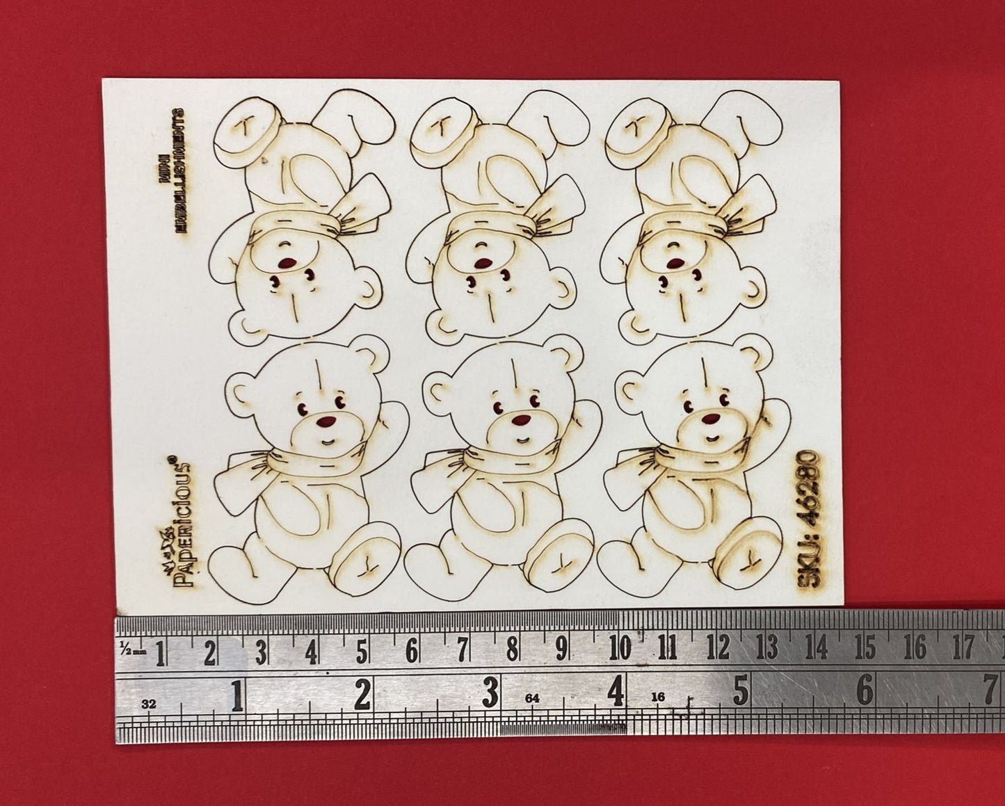 Mini Embellishments – Christmas / Xmas Winter Teddy