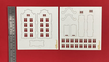 3D Chipboard Embellishments – Unassembled Scandi House Model-2