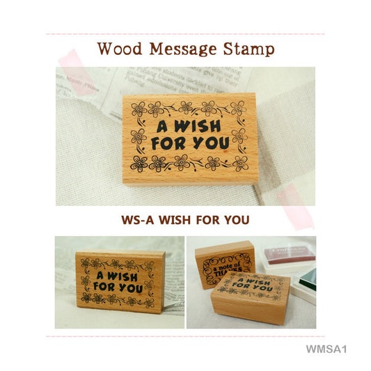 Wooden stamp – A Wish For You, design- 68