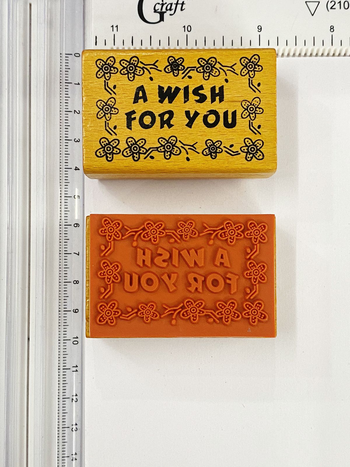 Wooden stamp – A Wish For You, design- 68