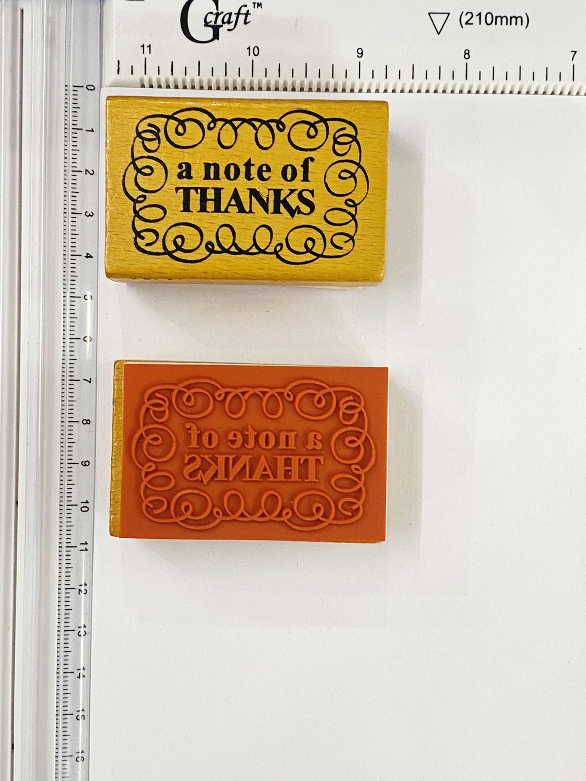 Wooden stamp – A Note Of Thanks, design- 69