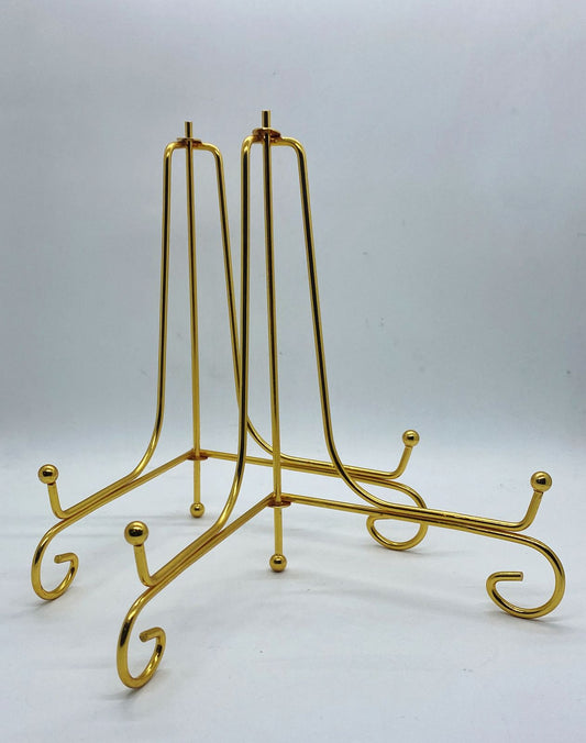 Metal Stand Foldable- 8 inch – 2 pieces- Gold