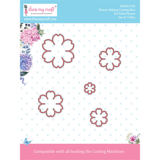 Six Petal Flower – Flower Making Cutting Dies