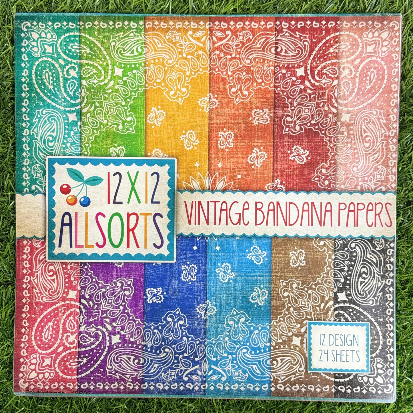 Vintage Bandana Papers - 12x12 inch