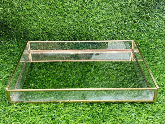 Vintage Glass Tray – 12 x 9 inch