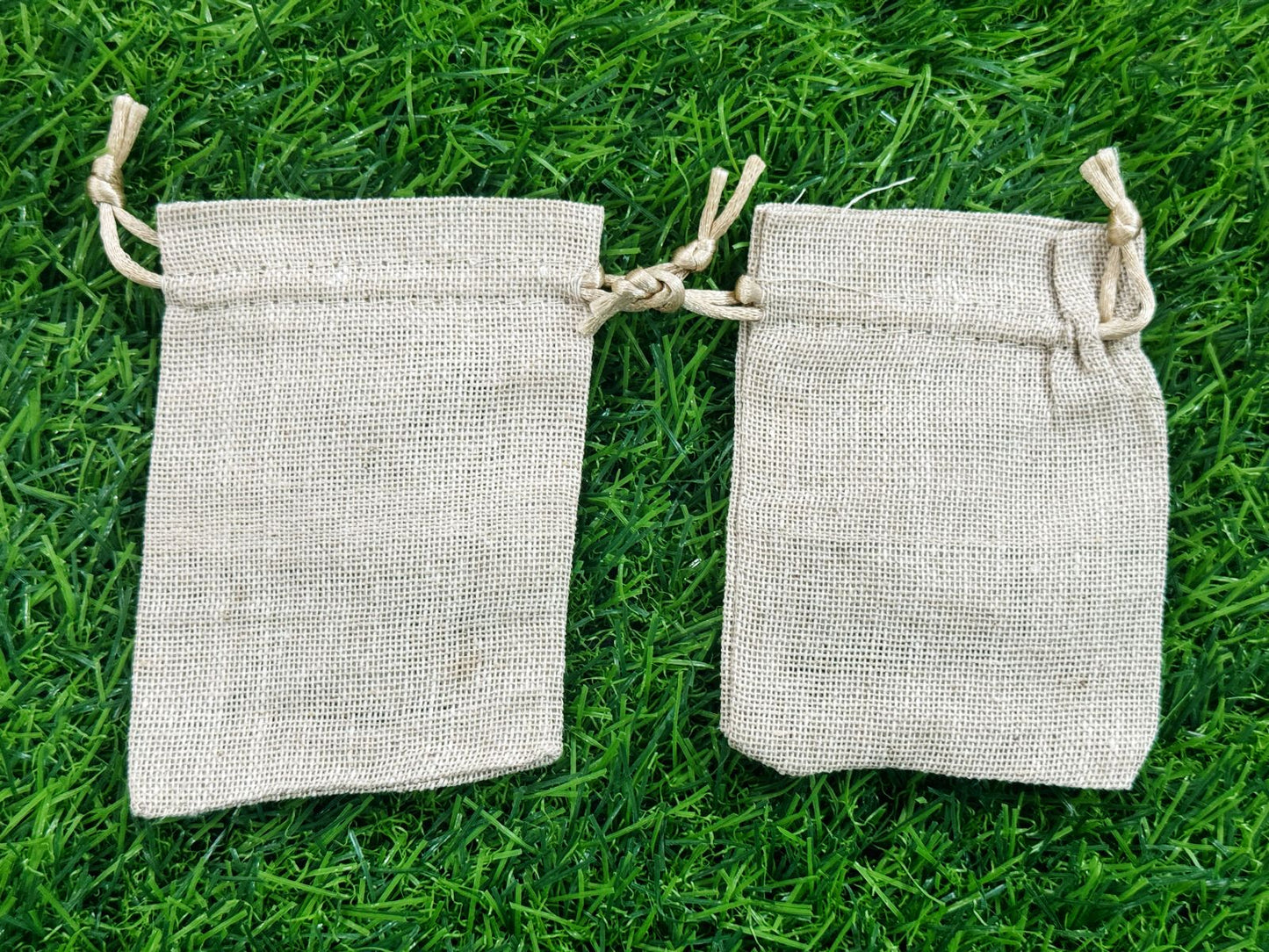 Jute Potli Bag - 3x4 inch - 10 Pieces