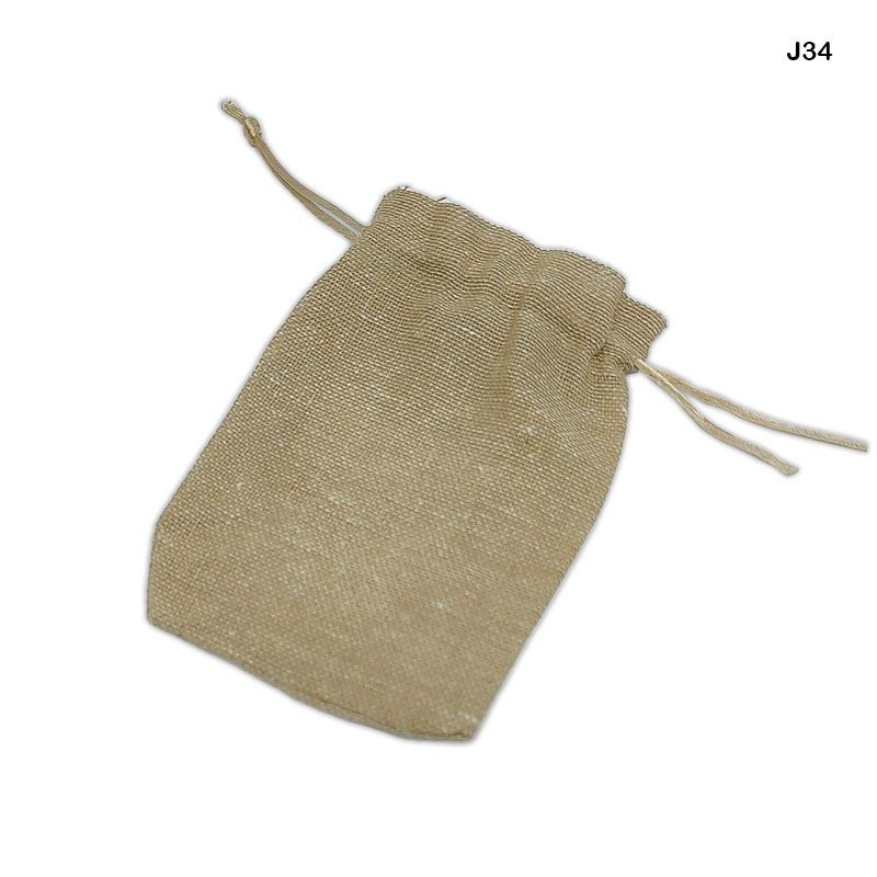 Jute Potli Bag - 3x4 inch - 10 Pieces