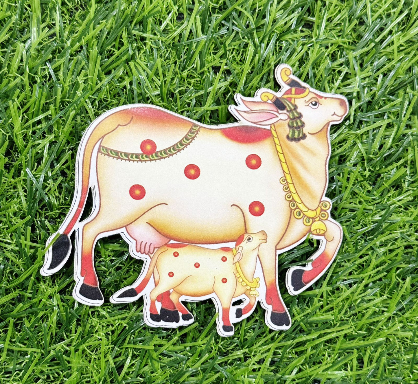 Pichwai Cow Cutout - 2 pieces , Design - 1