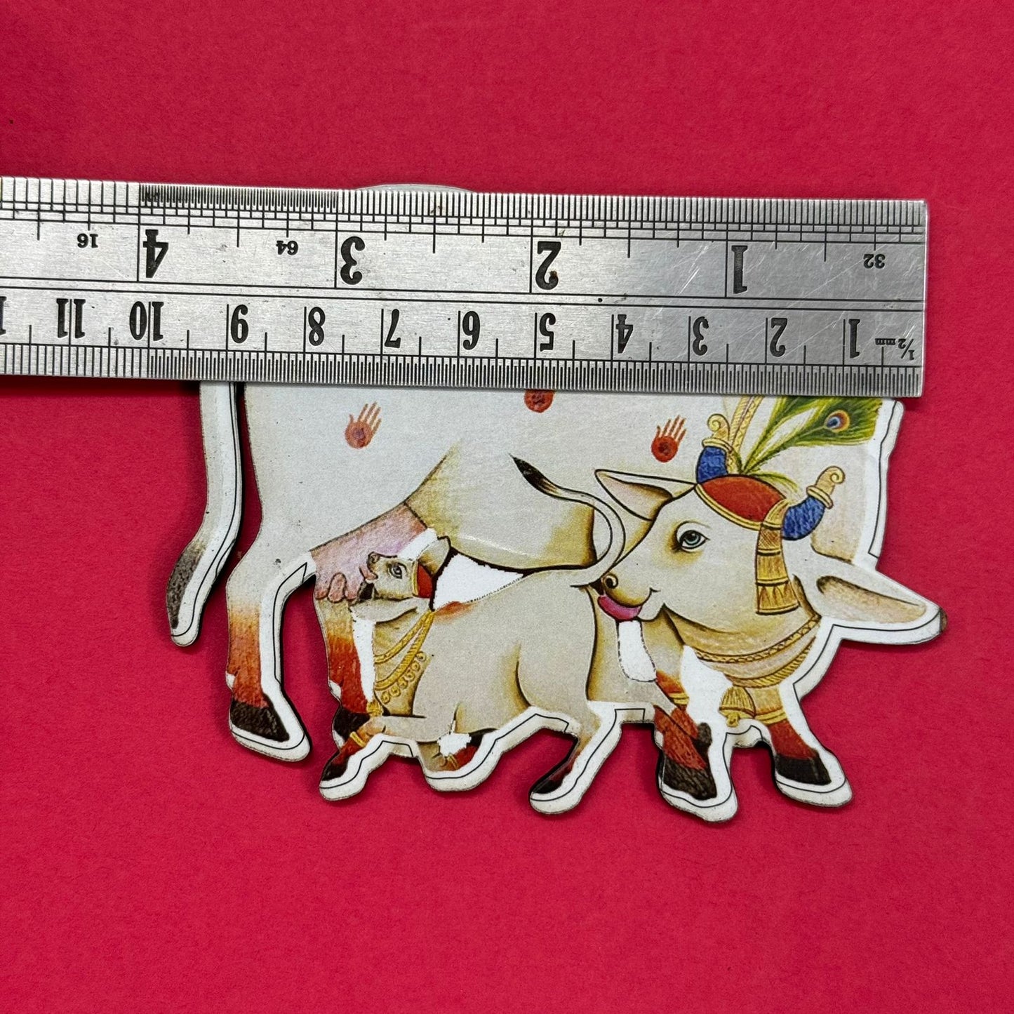 Pichwai Cow Cutout - 2 pieces- 4 inch , Design -2