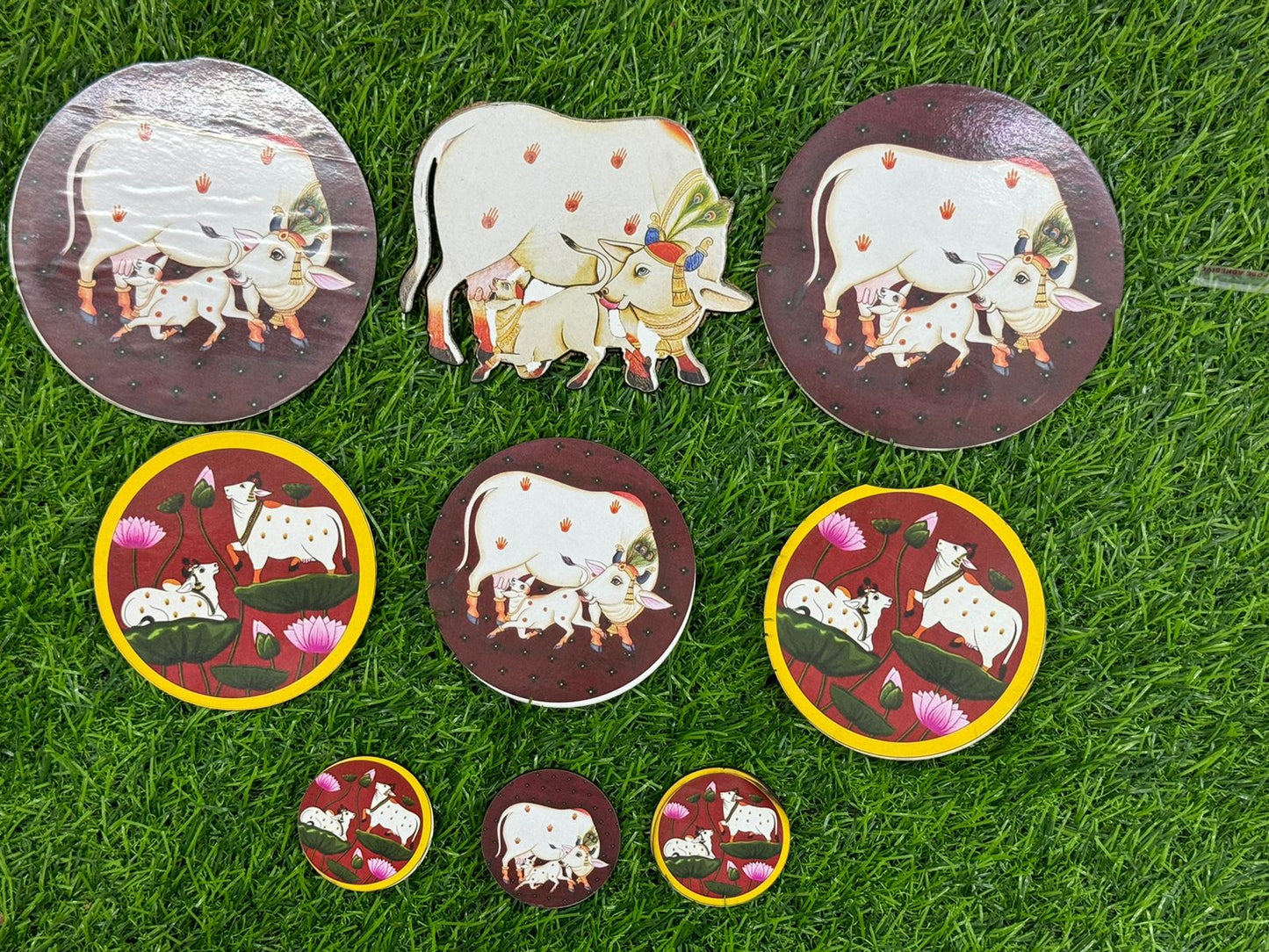 Pichwai Cow Cutout Set - Design - 12