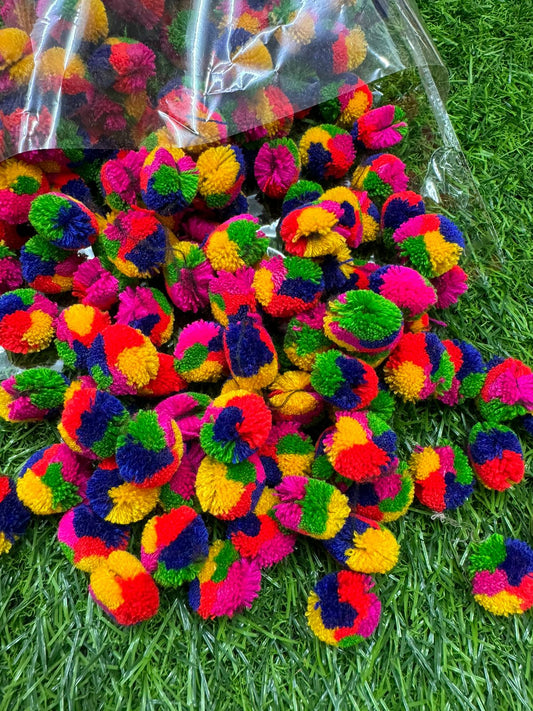 Pom Pom Balls - 250 gm - Multicolor