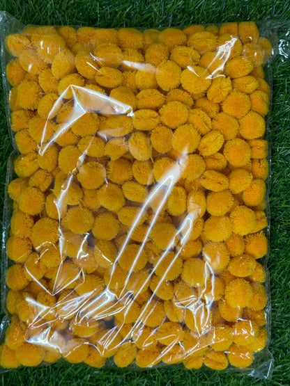 Pom Pom Balls - 250 gm - Yellow