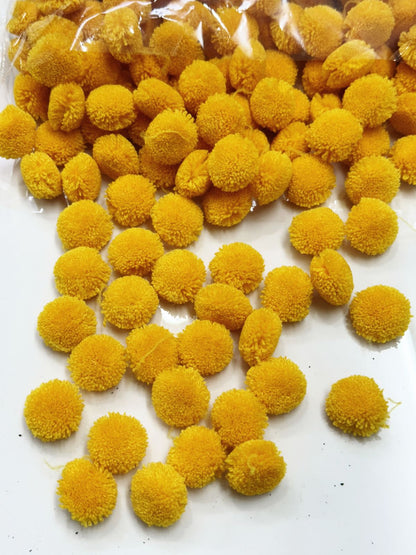 Pom Pom Balls - 250 gm - Yellow