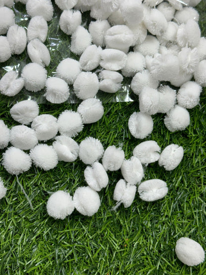 Pom Pom Balls - 250 gm - White