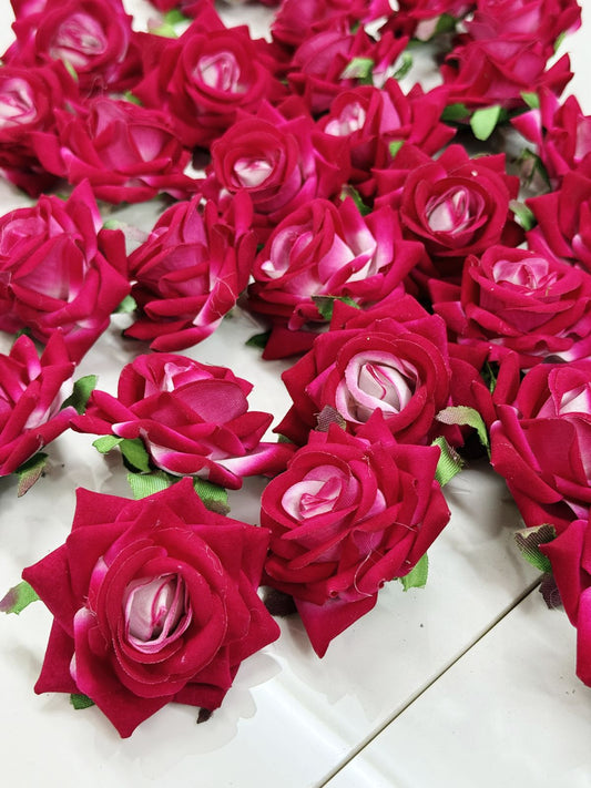 Velvet ROSES- 5 pieces shade - Dark Pink