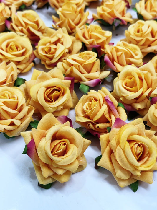 Velvet ROSES- 5 pieces shade - Yellow