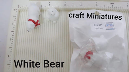 White Bear Miniature- 2 pieces per set, O-25