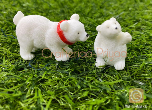 White Bear Miniature- 2 pieces per set, O-25