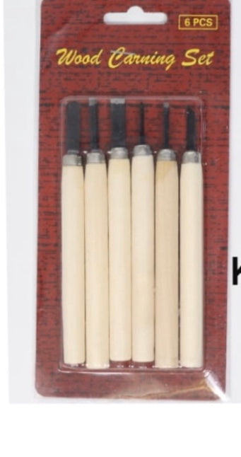 Wood Carving Set, 6 Pieces