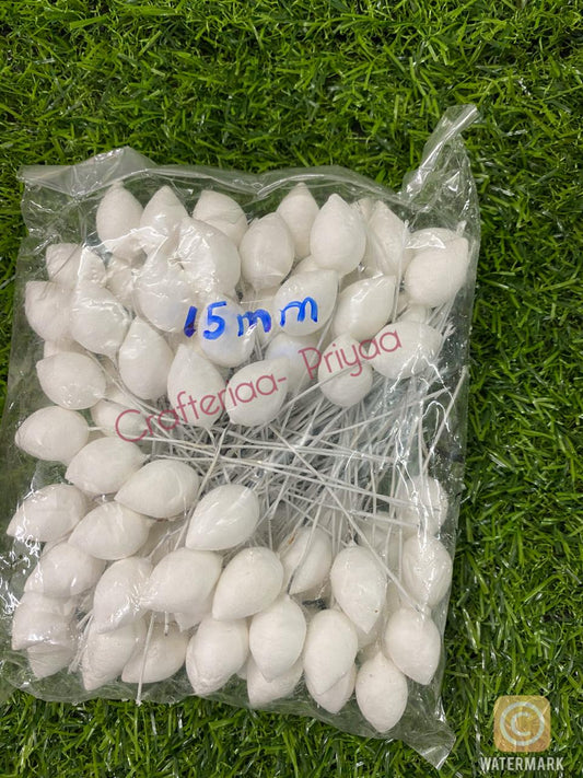 15 mm Pointed Styrofoam Buds- 100 pieces