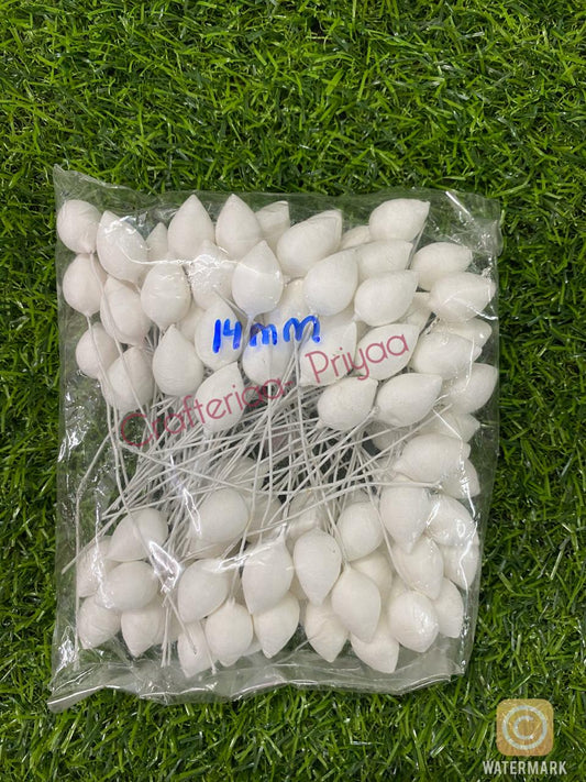 14 mm Pointed Styrofoam Buds- 100 pieces