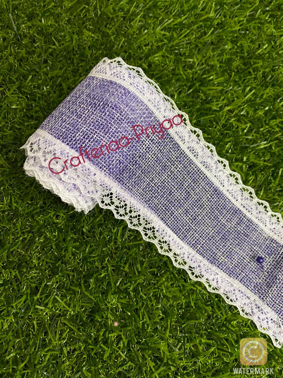 Jute Lace- 1 roll- Purple- 2 mtr