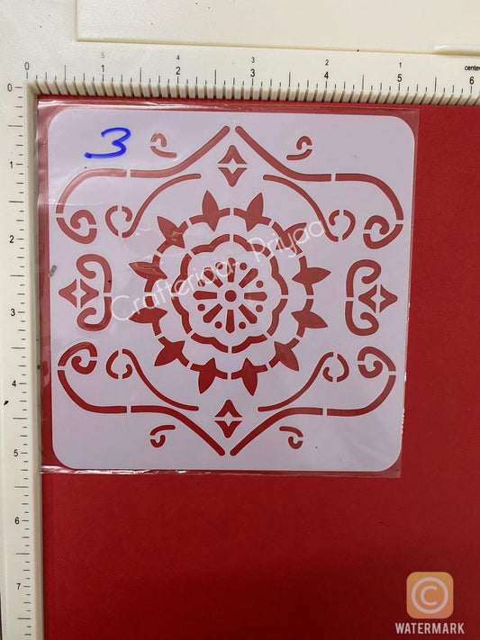 5×5 inch – Stencil Design -3