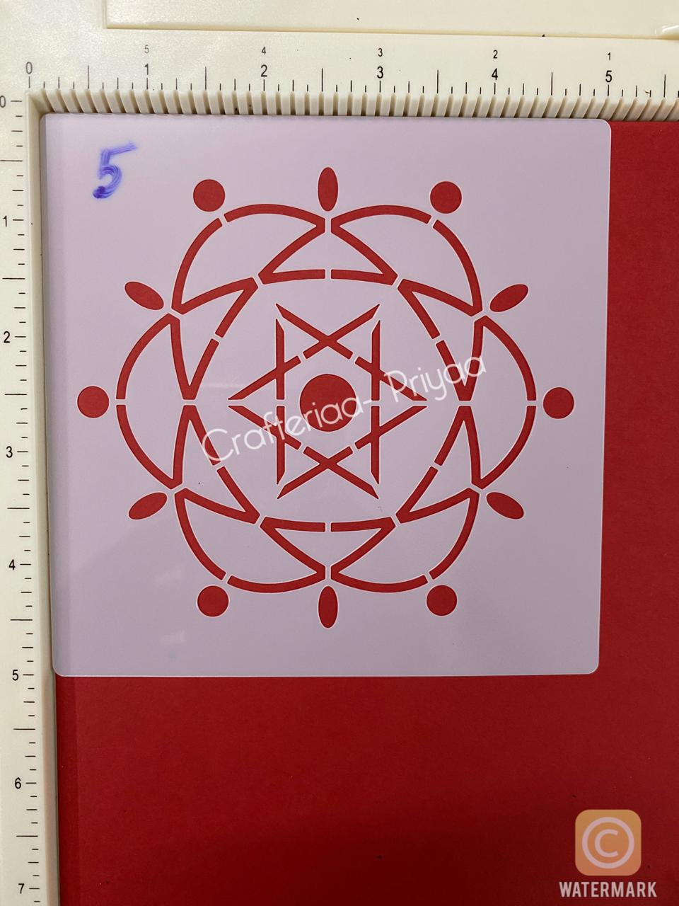 5×5 inch – Stencil Design - 5