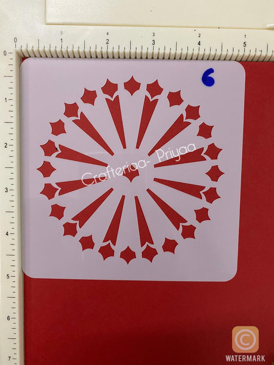 5×5 inch – Stencil Design -6