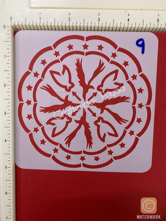 5×5 inch – Stencil Design -9