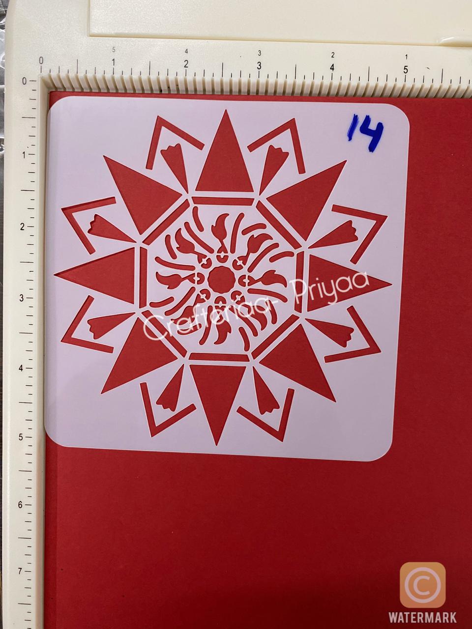 5×5 inch – Stencil Design -14