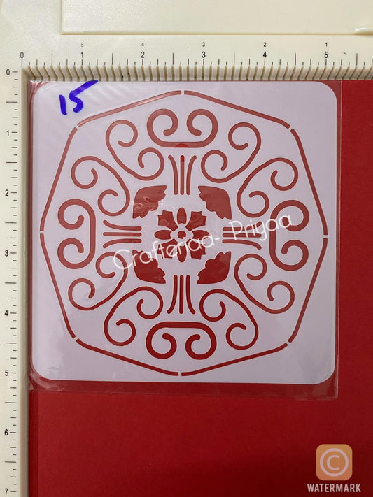 5×5 inch – Stencil Design -15