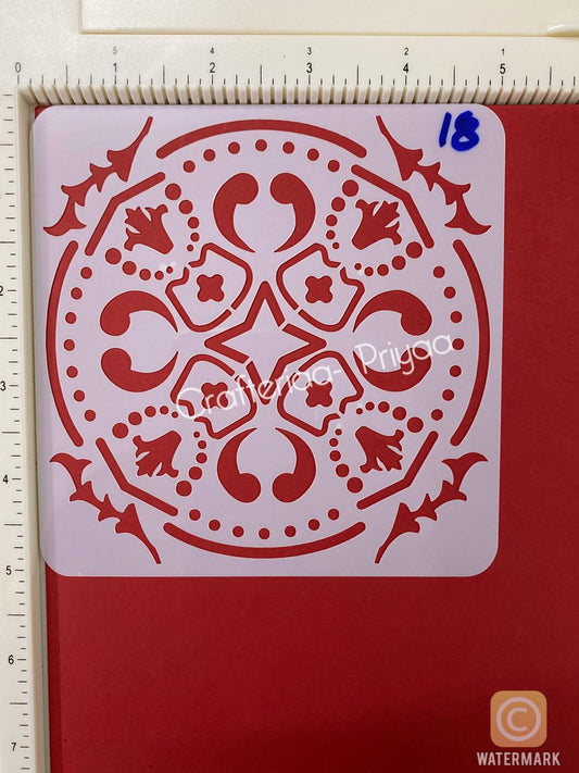 5×5 inch – Stencil Design -18