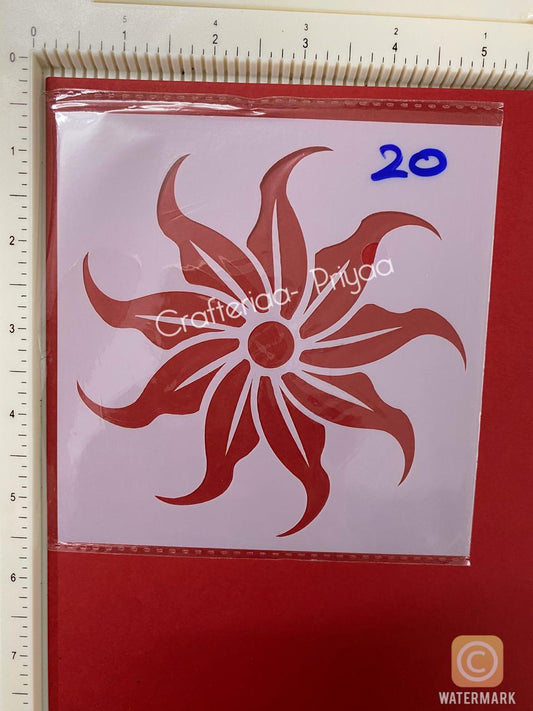 5×5 inch – Stencil Design -20