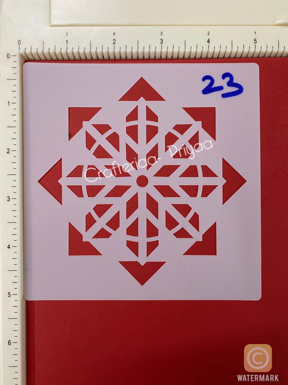 5×5 inch – Stencil Design -23