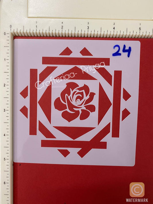 5×5 inch – Stencil Design -24