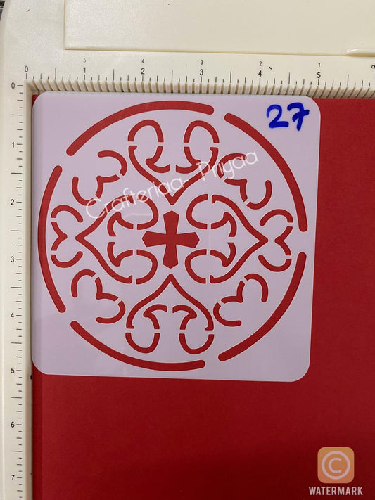 5×5 inch – Stencil Design -27