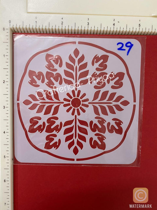 5×5 inch – Stencil Design -29