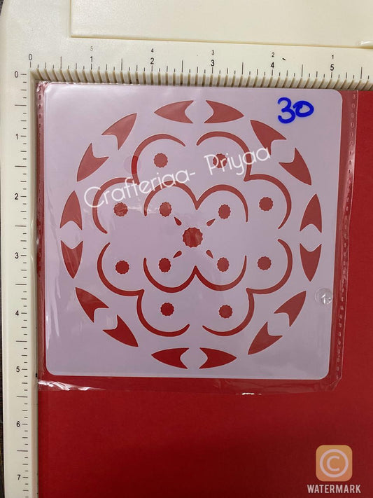 5×5 inch – Stencil Design -30