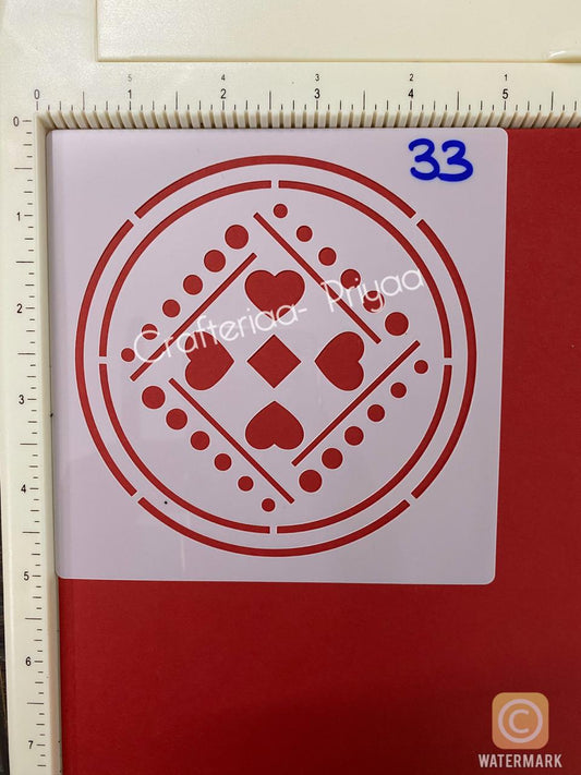 5×5 inch – Stencil Design -33