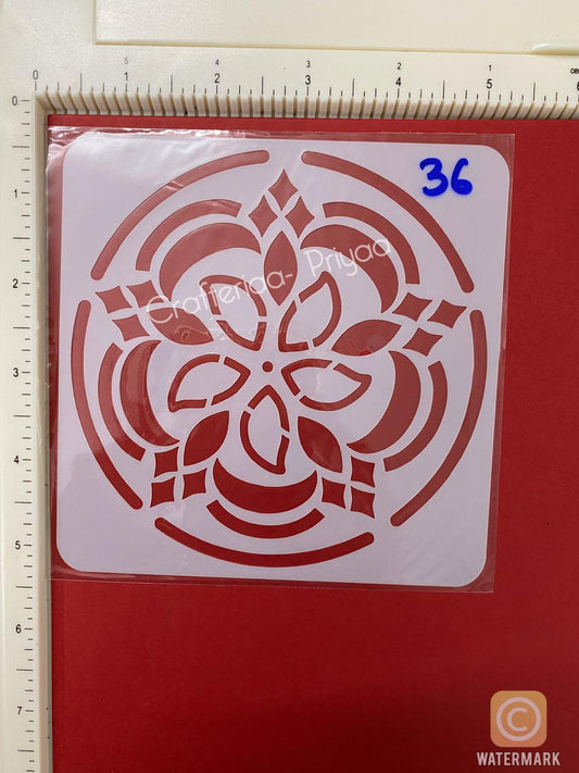 5×5 inch – Stencil Design -36