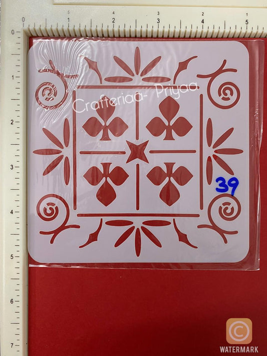 5×5 inch – Stencil Design -39